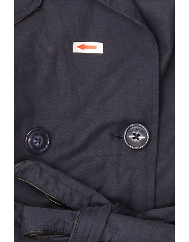 Naf Naf Dame Trench Coat IT 48 XL Marineblå Bomuld