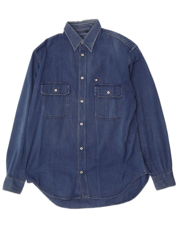 Murphy & Nye Herre Sailwear Shirt Medium Blue Cotton