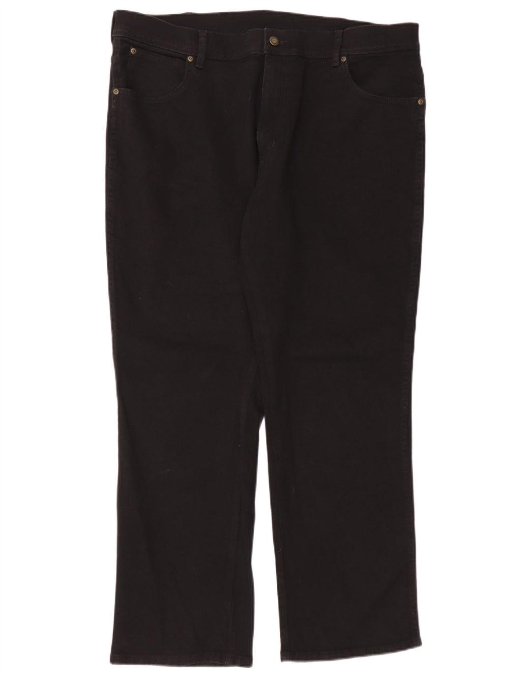 Wrangler Womens Regular Fit Straight Jeans W40 L30 Sort bomuld