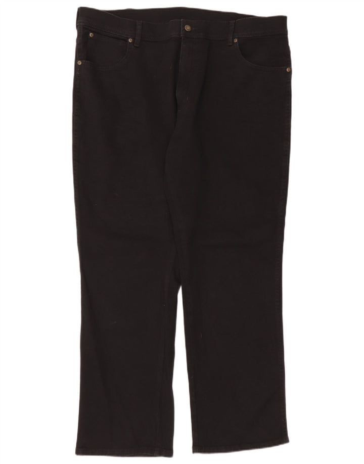 Wrangler Womens Regular Fit Straight Jeans W40 L30 Sort bomuld