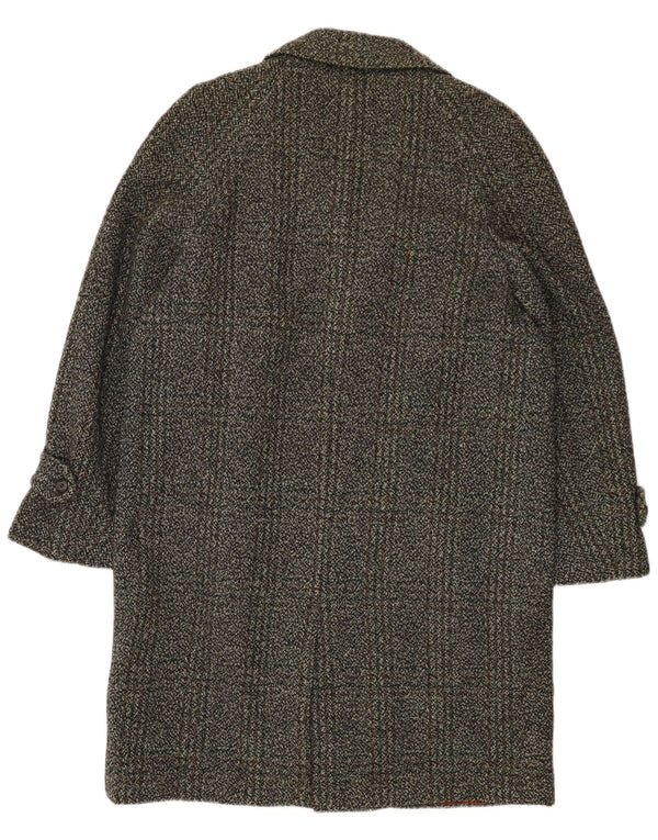 IDEAL Overfrakke til mænd UK 40 Large Grey Check New Wool
