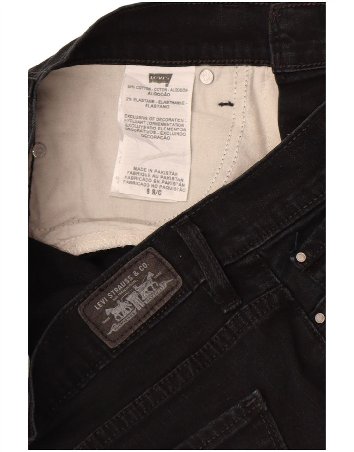 Levi's Womens 512 Slimming Bootcut Jeans US 8 Medium W27 L28 Black Bomuld
