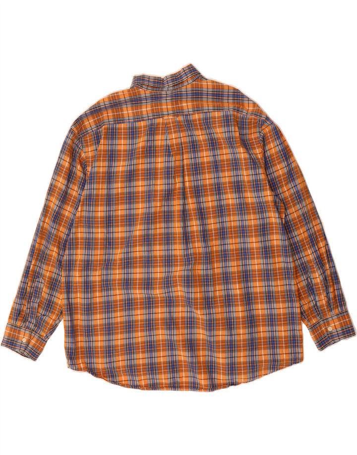 IZOD Mens Shirt 2XL Orange Check Vintage Izod and Second-Hand Izod from Messina Hembry 