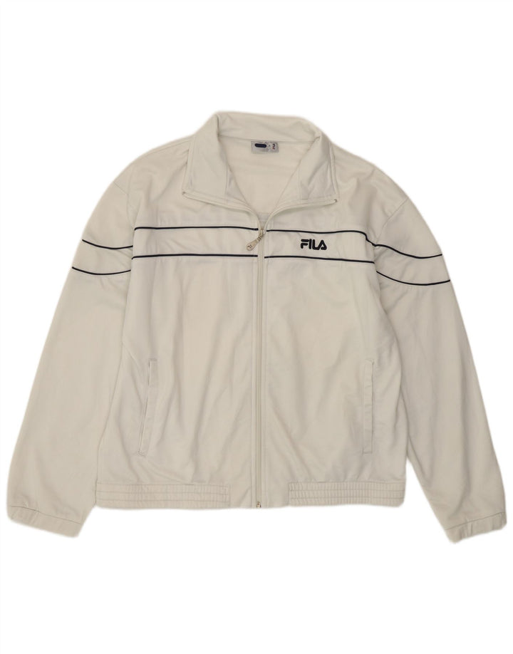 Fila Træningsdragt til mænd, topjakke, lille hvid polyester
