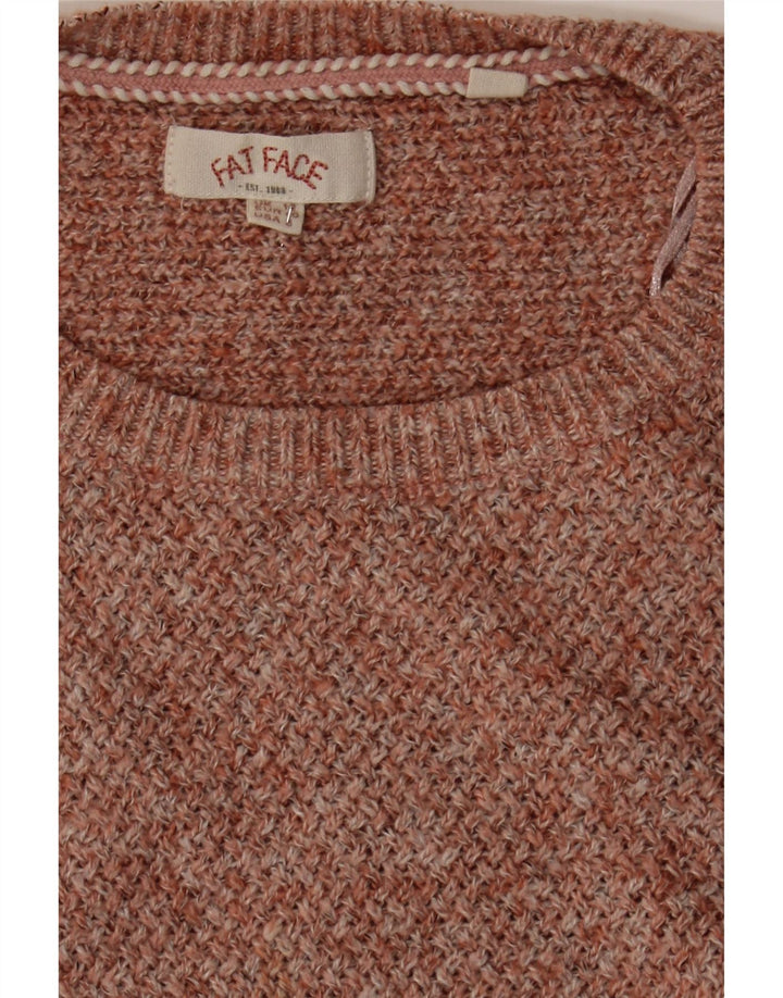 FAT FACE Womens Crew Neck Jumper Sweater UK 12 Medium  Brown Cotton Vintage Fat Face and Second-Hand Fat Face from Messina Hembry 