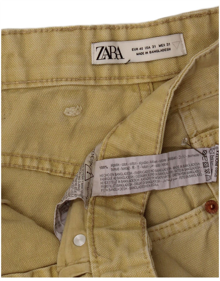 Zara Womens Tapered Jeans EU 40 Medium W31 L25 Gul Bomuld