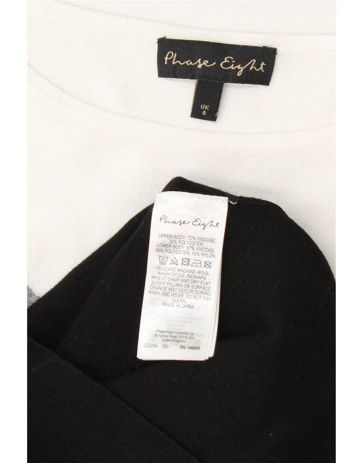 Phase Eight Womens Drop Waist Dress UK 8 Small Multicolor Colourblock