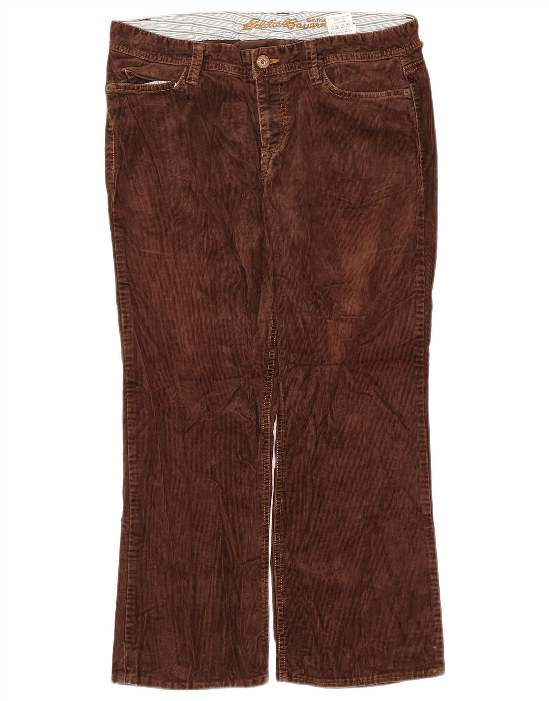 Eddie Bauer Klassiske fløjlsbukser til kvinder US 6 Medium W32 L23 Brun