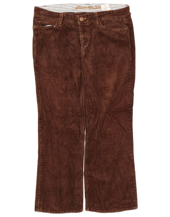 Eddie Bauer Klassiske fløjlsbukser til kvinder US 6 Medium W32 L23 Brun
