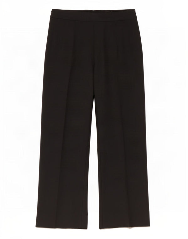 Zara Kvinder Casual Bukser med brede ben EU 40 Medium W30 L30 Sort Polyester