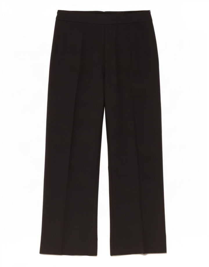 Zara Kvinder Casual Bukser med brede ben EU 40 Medium W30 L30 Sort Polyester