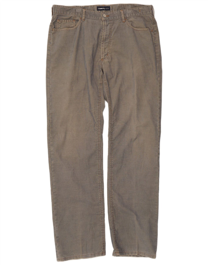 Cerruti herre lige fløjlsbukser W38 L34 blå polyester