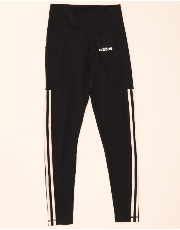 Adidas Womens Climalite Leggings UK 4/6 XS Sort polyester