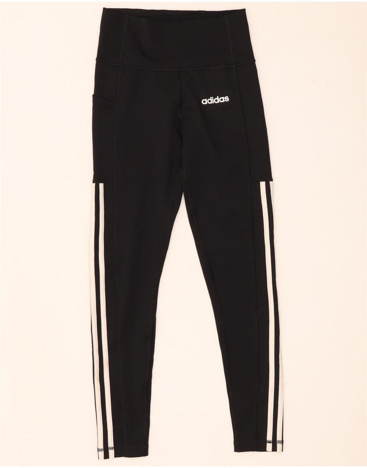 Adidas Womens Climalite Leggings UK 4/6 XS Sort polyester