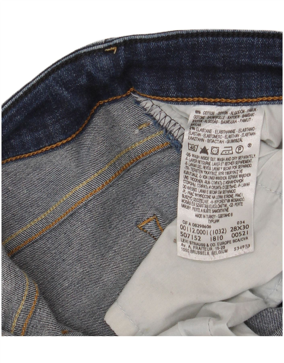 Levi's Dame Skinny Jeans W28 L30 Blå Bomuld