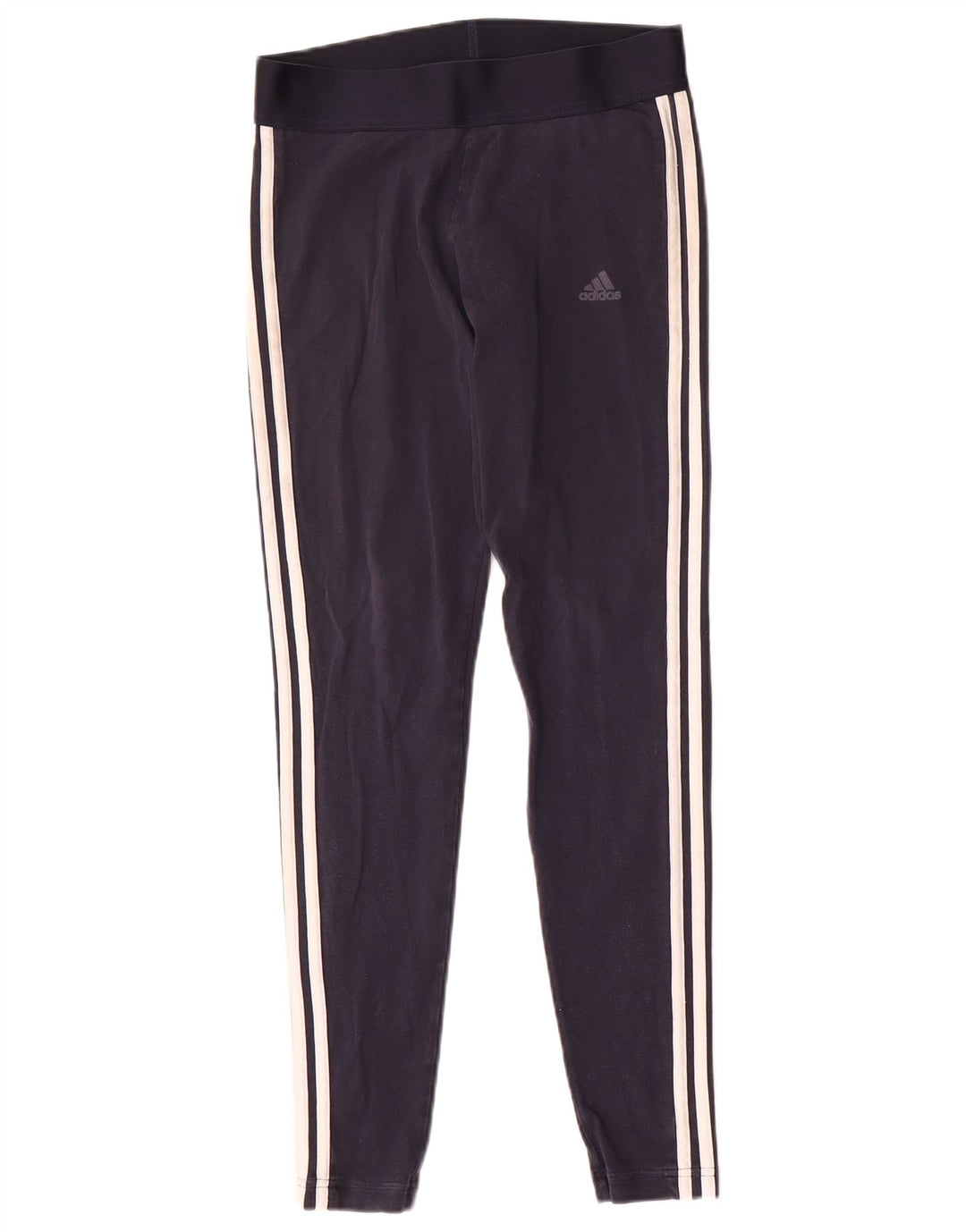 Adidas Dame Leggings UK 12/14 Medium Navy Blue Bomuld