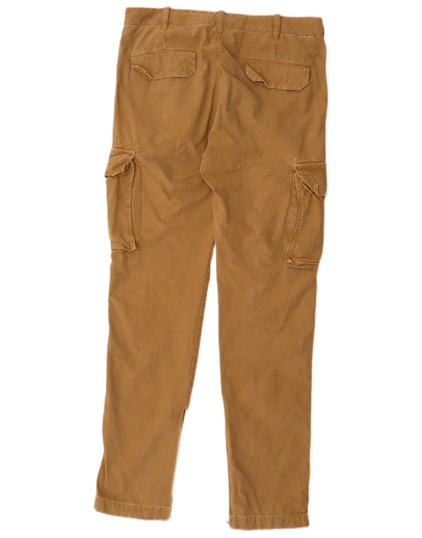 40Weft Herre Slim Cargo Trousers IT 46 Small W32 L33 Beige Bomuld