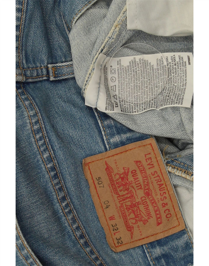 LEVI'S Herre 507 Bootcut Jeans W32 L32 Blå Bomuld