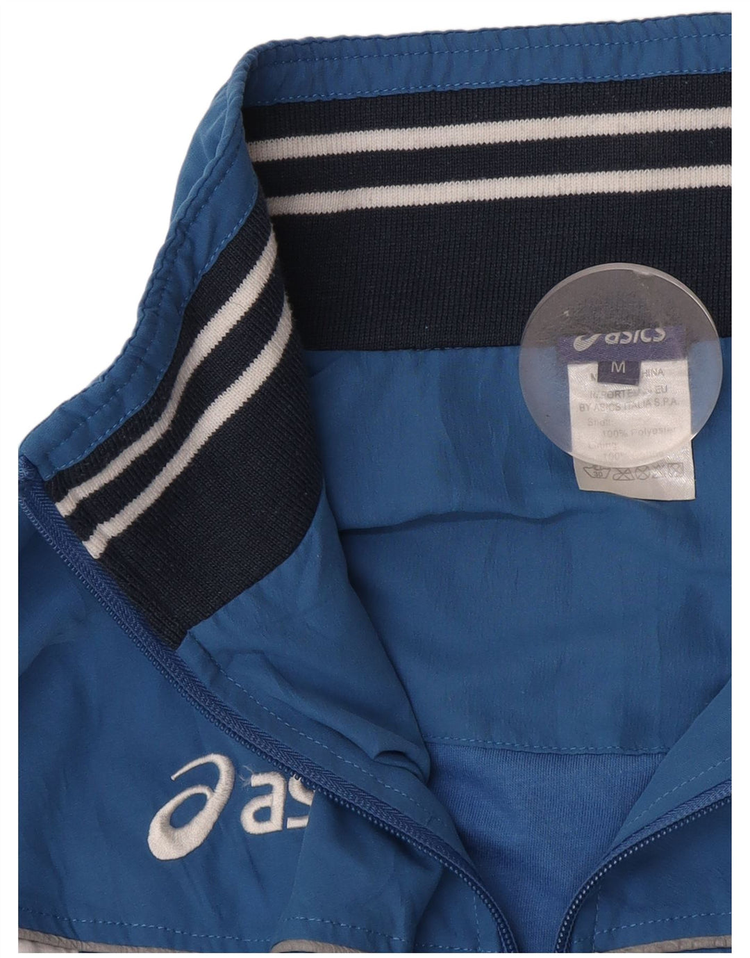 Asics Herre grafisk træningsdragt Topjakke Medium Blue Colourblock Polyester