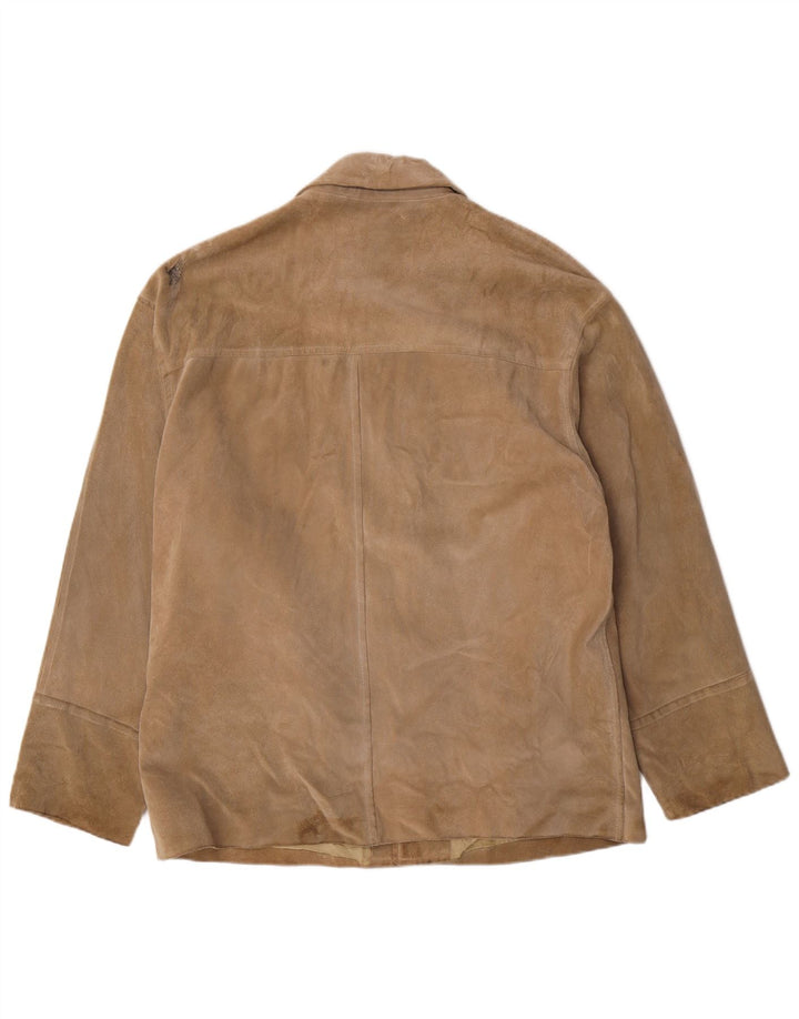 GAUDI Mens Suede Jacket UK 40 Large Beige
