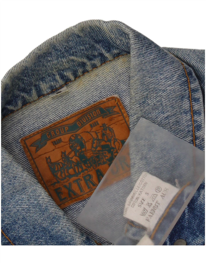 Vintage denimjakke til mænd UK 36 Lille blå bomuld