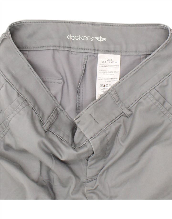 DOCKERS Womens Tapered Capri Trousers US 8 Medium W30 L20 Grey Cotton Vintage Dockers and Second-Hand Dockers from Messina Hembry 