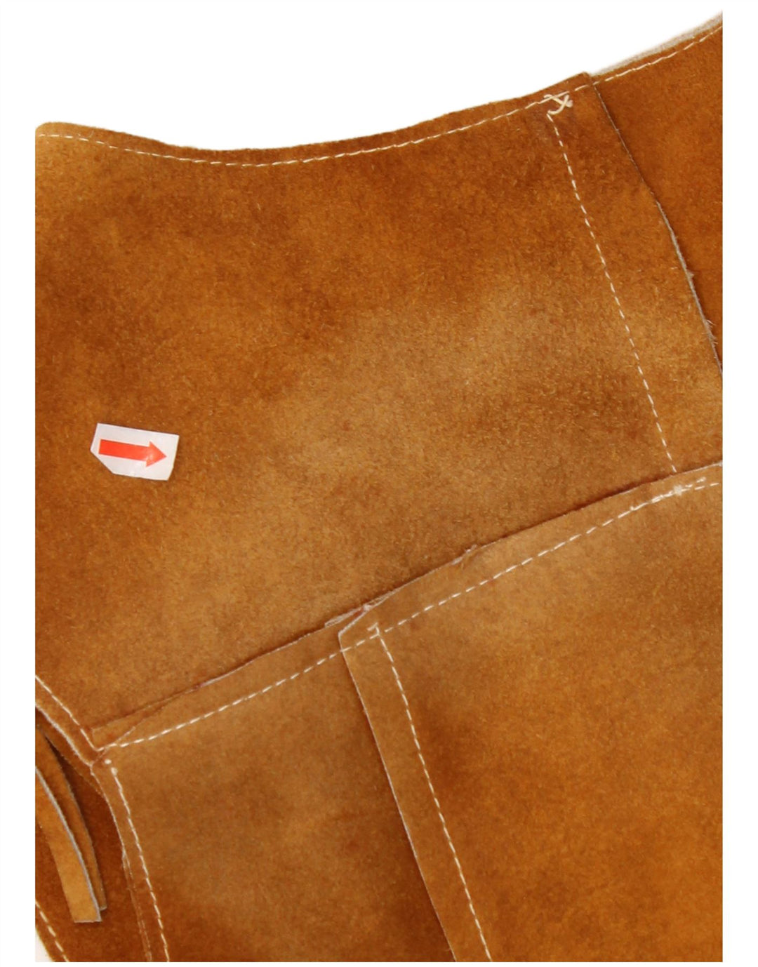 VINTAGE Dame ruskindsvest UK 10 Lille Brun