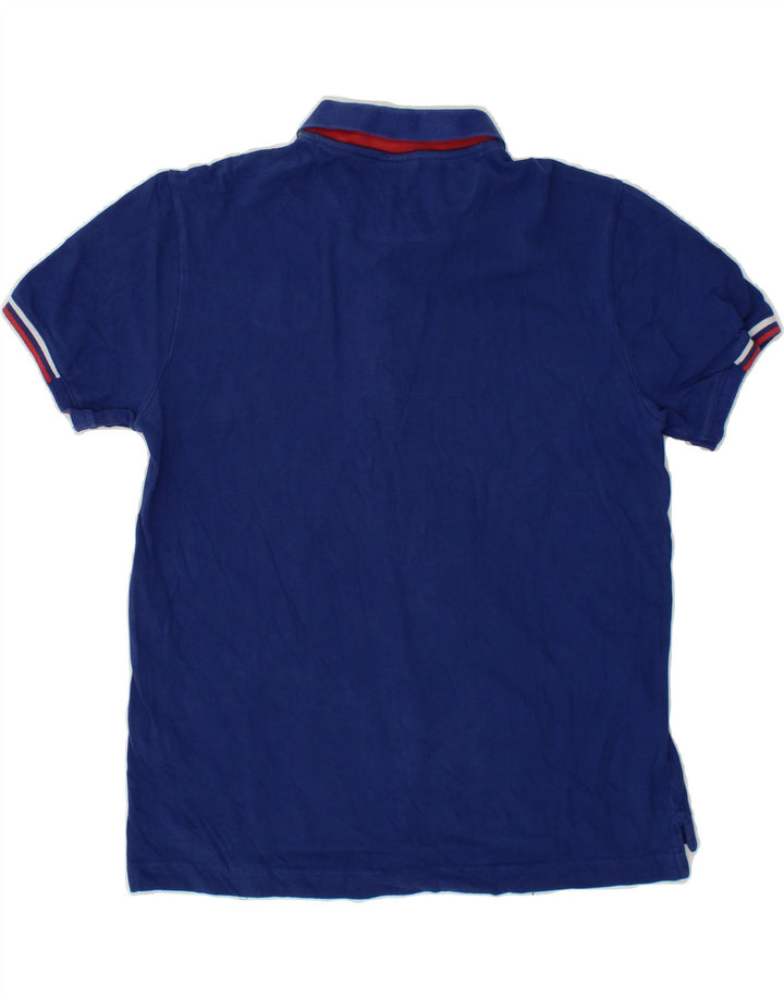 CHAMPION Mens Graphic Polo Shirt Small Blue Cotton Vintage Champion and Second-Hand Champion from Messina Hembry 