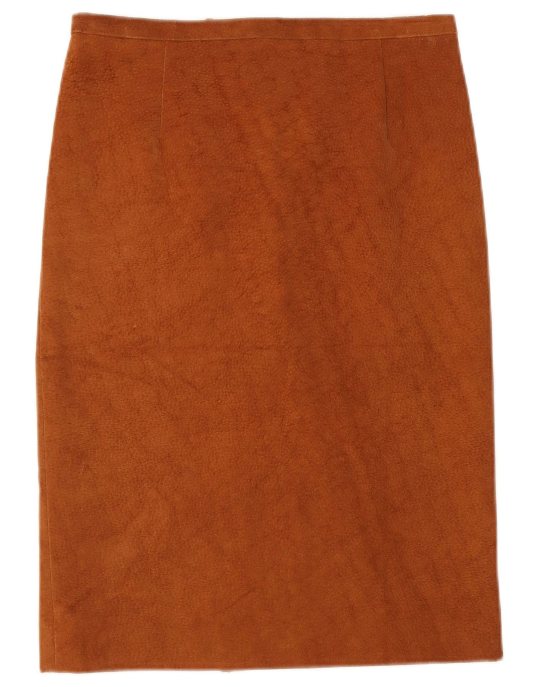 Vintage lige nederdel i ruskind til kvinder W30 medium brun