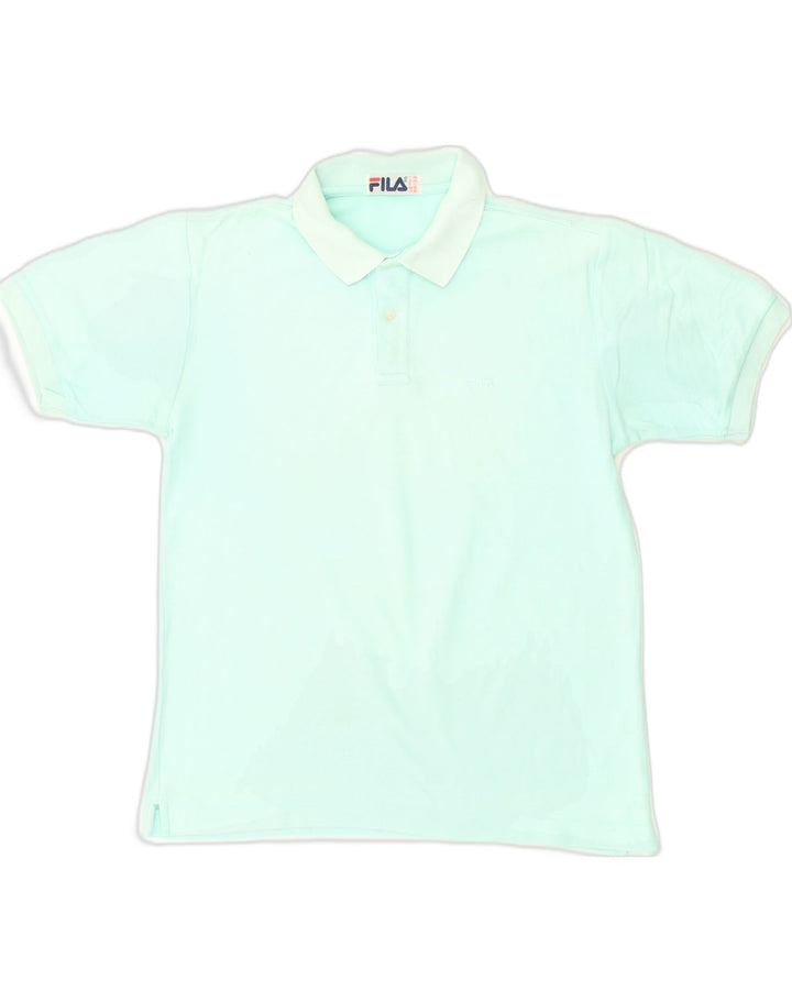 FILA Mens Polo Shirt IT 46 Small Turquoise Cotton | Vintage Fila | Thrift | Second-Hand Fila | Used Clothing | Messina Hembry 