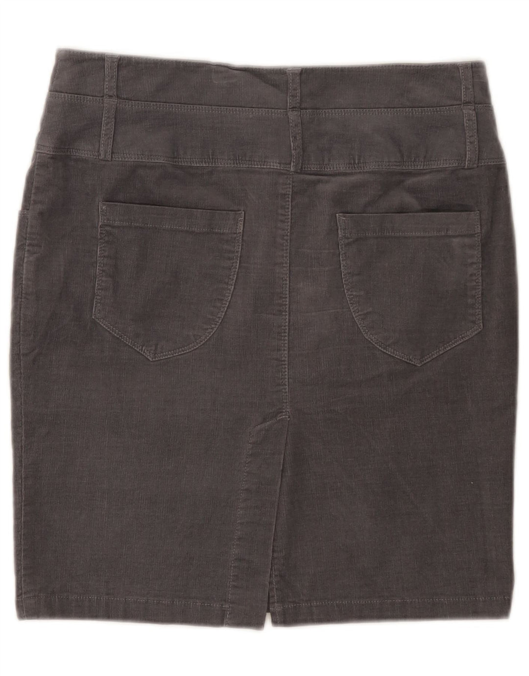 Benetton Dame Mini Corduroy Nederdel IT 42 Medium W30 Grå Bomuld