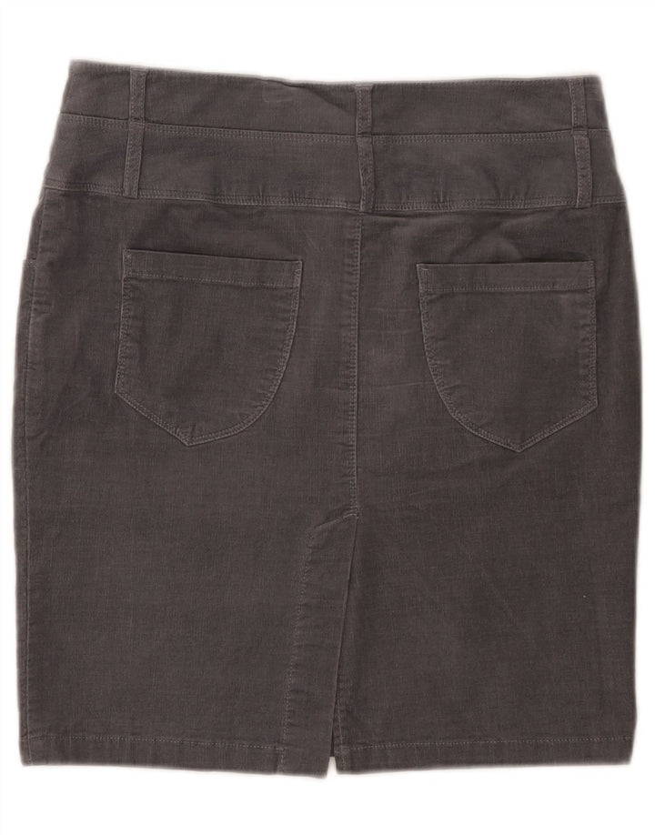 Benetton Dame Mini Corduroy Nederdel IT 42 Medium W30 Grå Bomuld