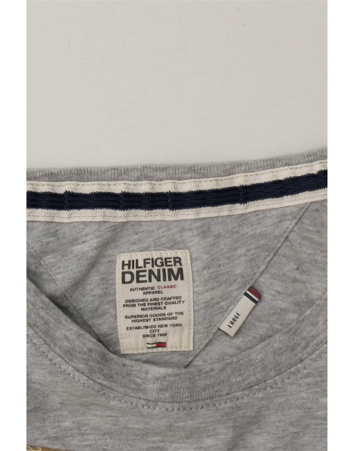 Tommy Hilfiger Herre Grafisk T-Shirt Top Stor Grå