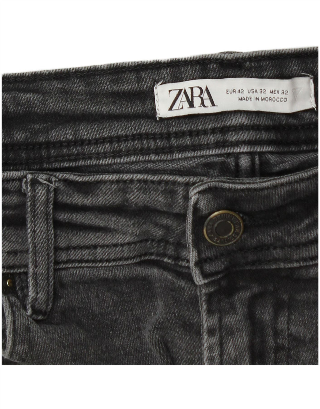 Zara Herre Tapered Jeans EU 42 Medium W32 L30 Grå