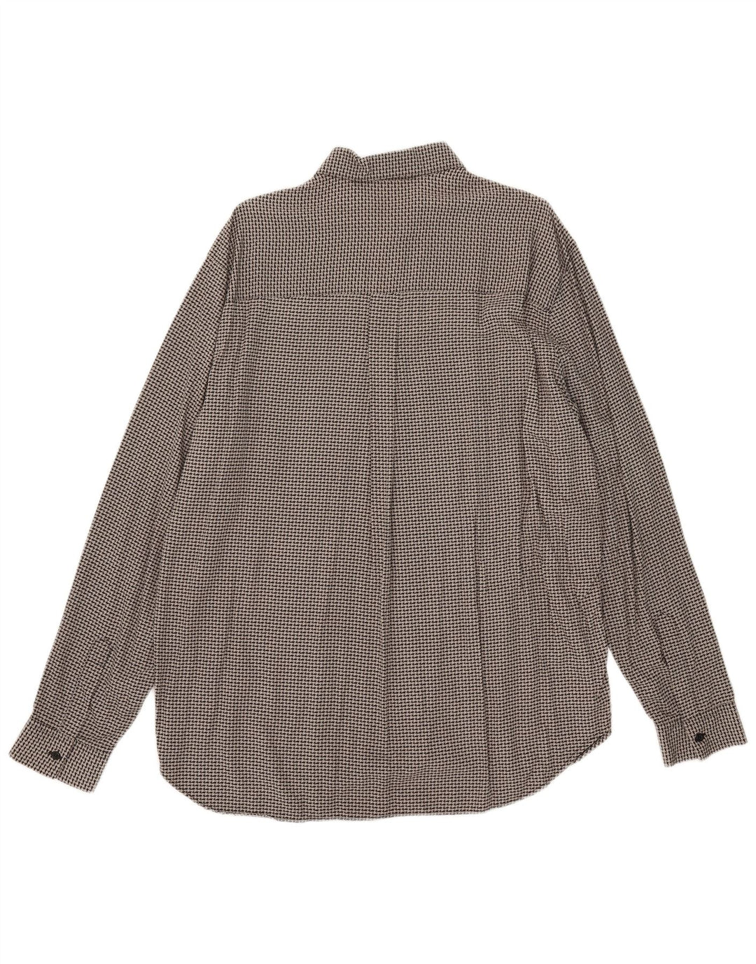 Vintage herreskjorte Stor grå Houndstooth Viscose