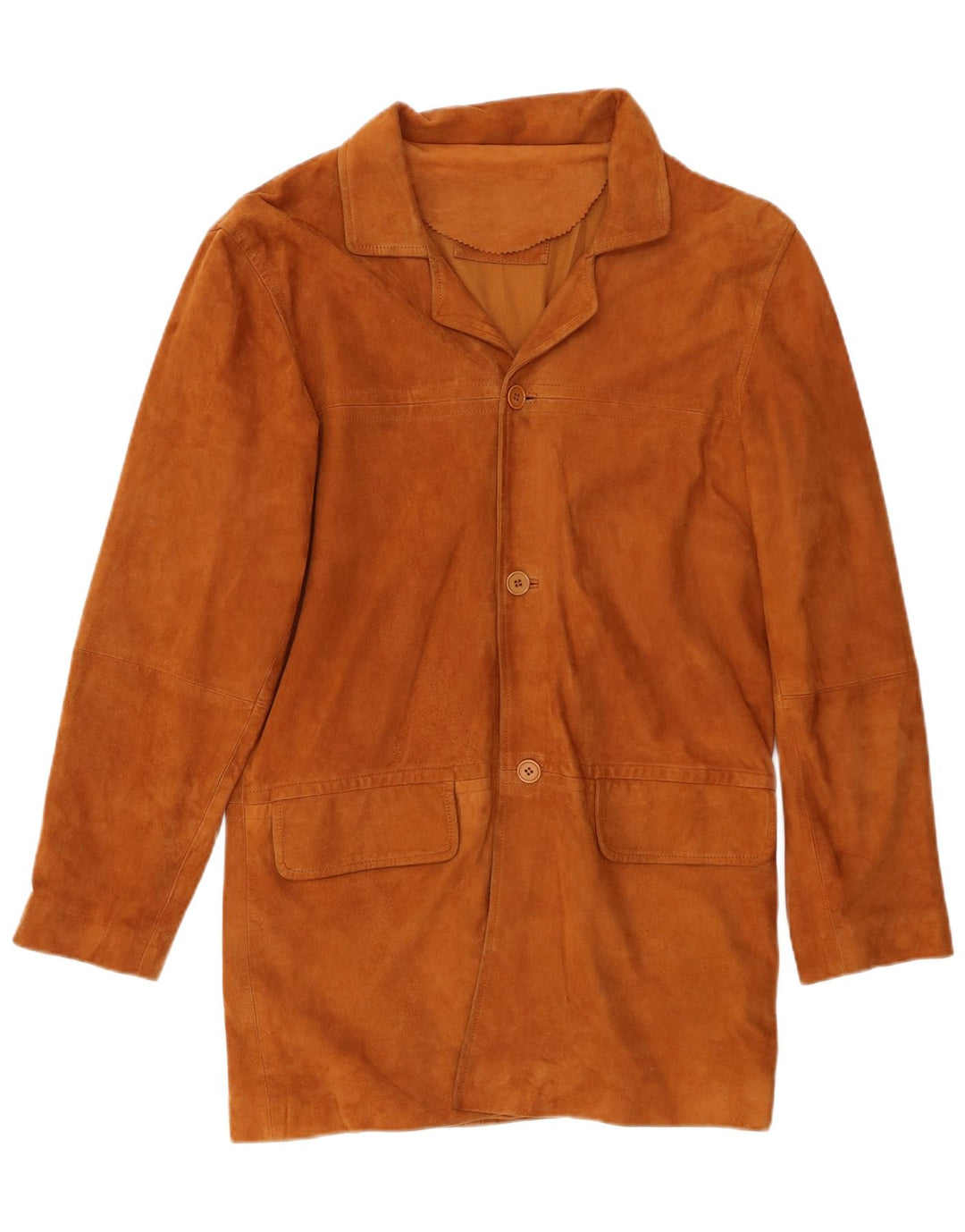 VINTAGE Herre ruskindsjakke IT 52 XL Beige Læder