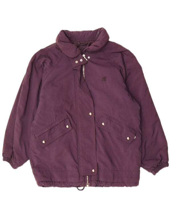 Belfe & Belfe Dame Oversized Windbreaker Jacket UK 18 XL Lilla Polyester