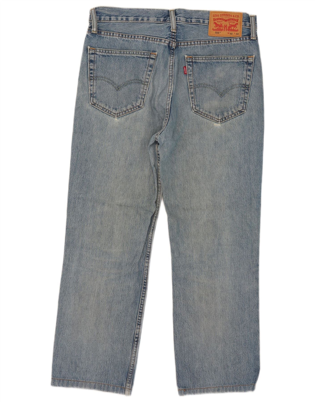 Levi's Herre 516 Slim Straight Jeans W32 L26 Blå Bomuld