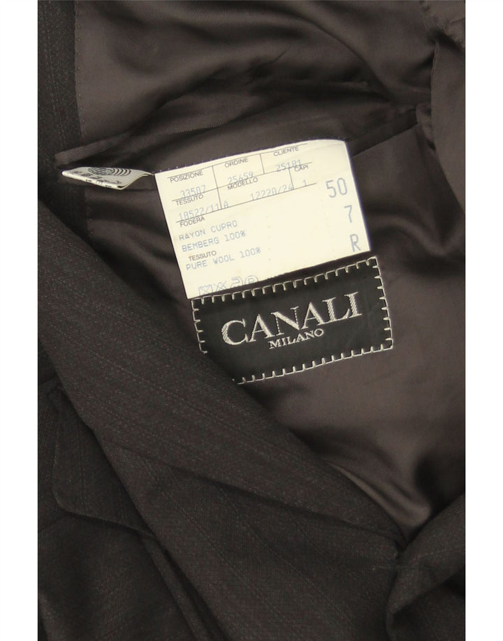 Canali Herre 2-knaps blazerjakke IT 50 Stor sort uld