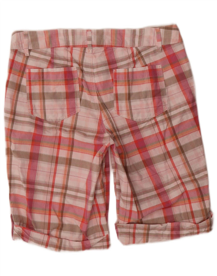 EDDIE BAUER Chino Shorts til kvinder US 6 Medium W32 Pink ternet bomuld