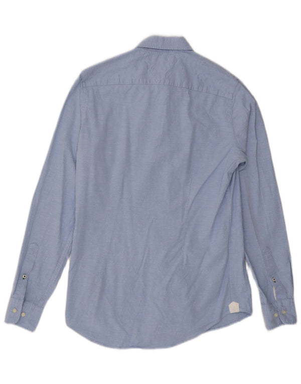 Tommy Hilfiger Herre Slim Fit skjorte lille blå bomuld