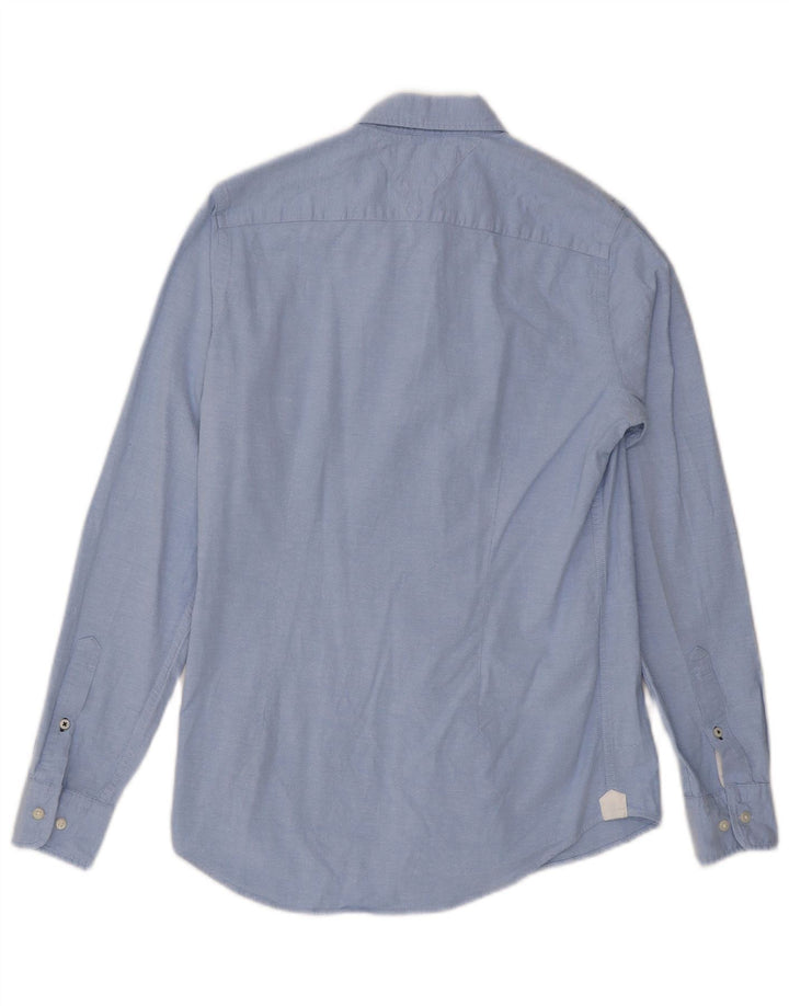 Tommy Hilfiger Herre Slim Fit skjorte lille blå bomuld