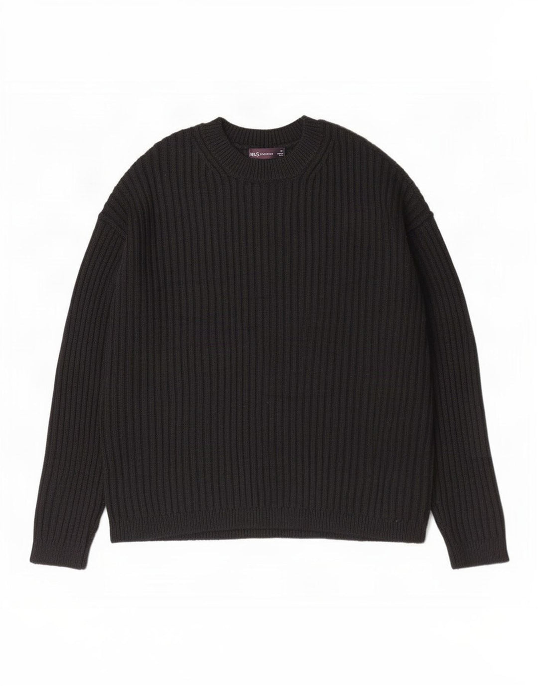 Marks & Spencer Dame sweater med rund hals DK 14 Medium Sort