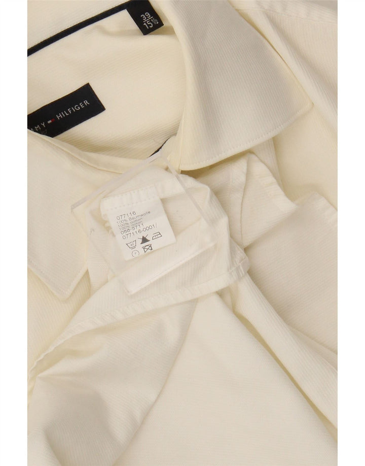 Tommy Hilfiger Herreskjorte str. 39 15 1/2 Medium Off White Bomuld