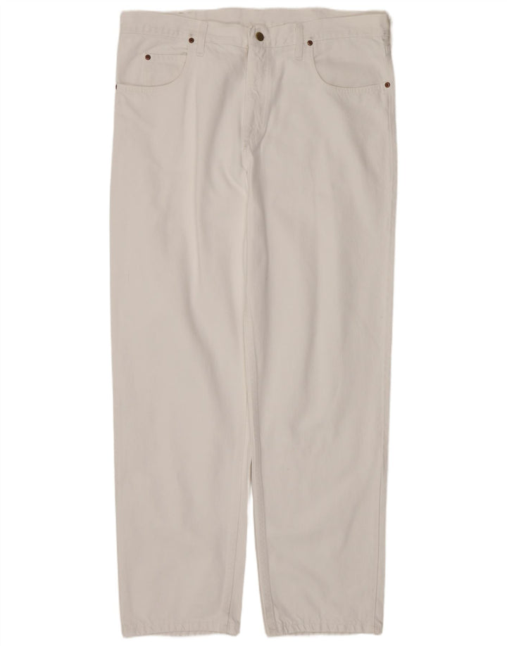 LEE Herre Kansas Straight Jeans W40 L34 Hvid Bomuld