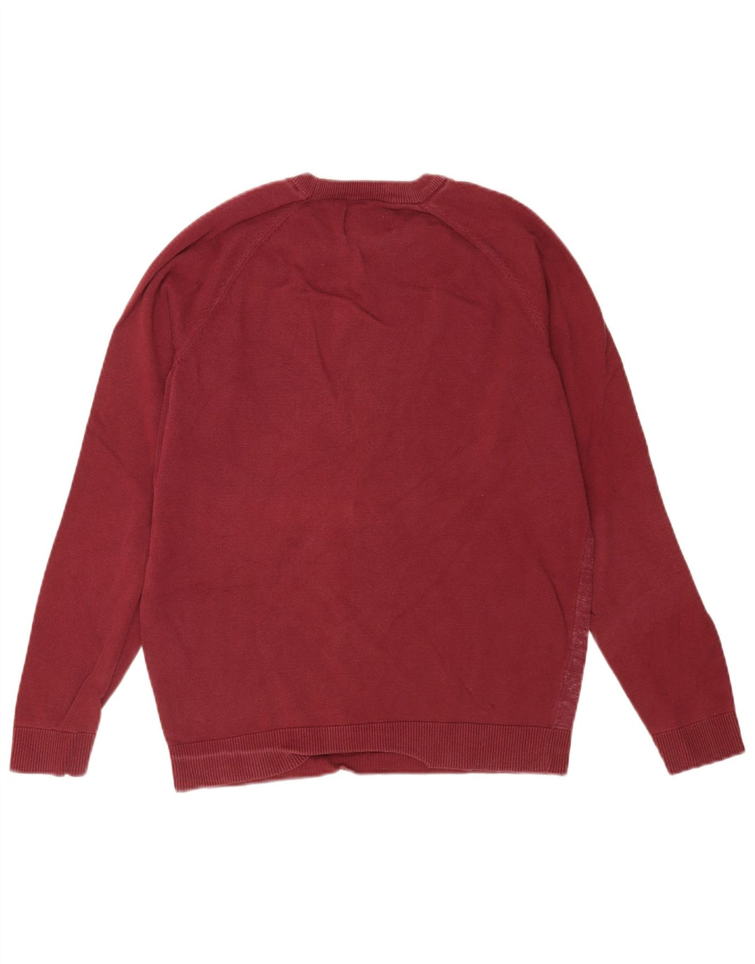 Jack & Jones Herre sweater med rund hals, medium rød flækket bomuld