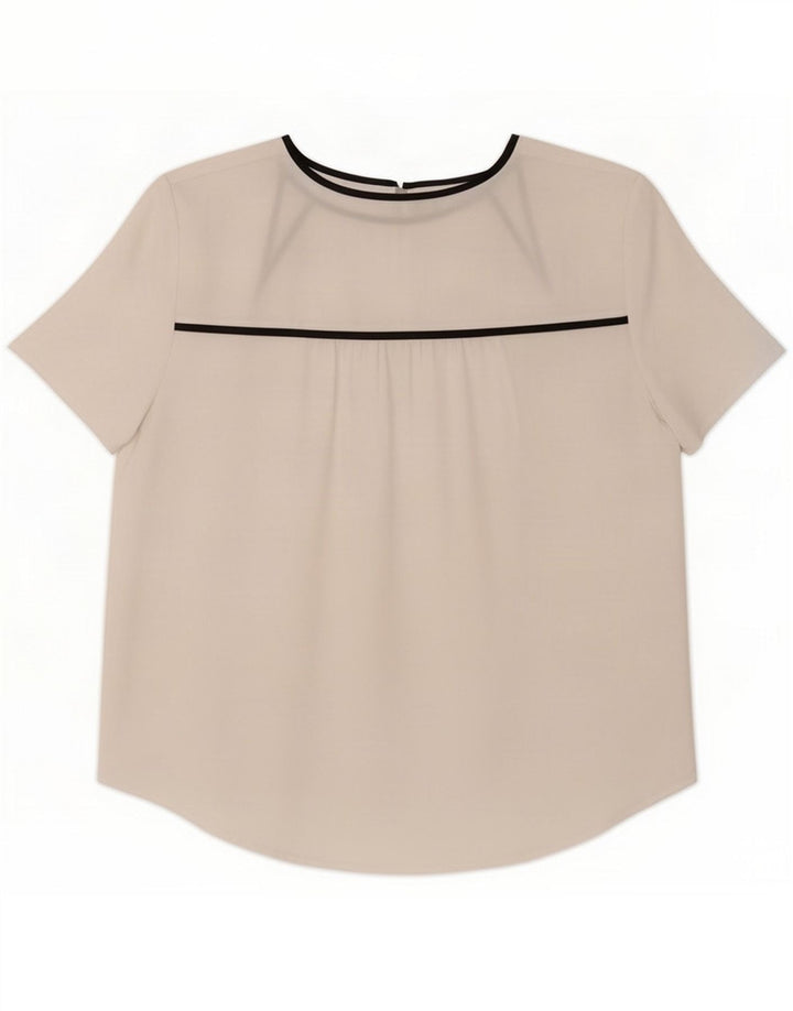 Armani Exchange Damebluse Top UK 14 Medium White Colourblock Polyester