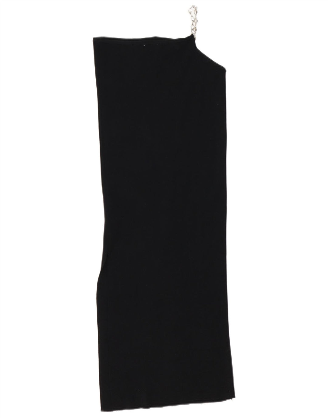 Zara Womens One Shoulder Dress UK 10 Small Black Viscose