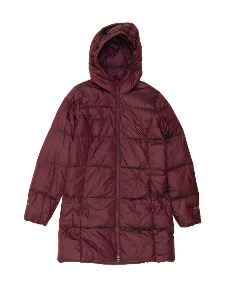 EDDIE BAUER Womens Hooded Padded Coat UK 10 Small Maroon Vintage Eddie Bauer and Second-Hand Eddie Bauer from Messina Hembry 