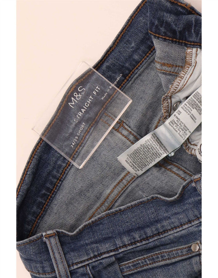 Marks & Spencer Straight Jeans til mænd W34 L29 blå bomuld